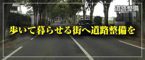 歩いて暮らせる街へ道路整備を