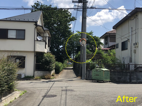 カーブミラーを設置