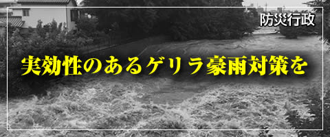 実効性のあるゲリラ豪雨対策を