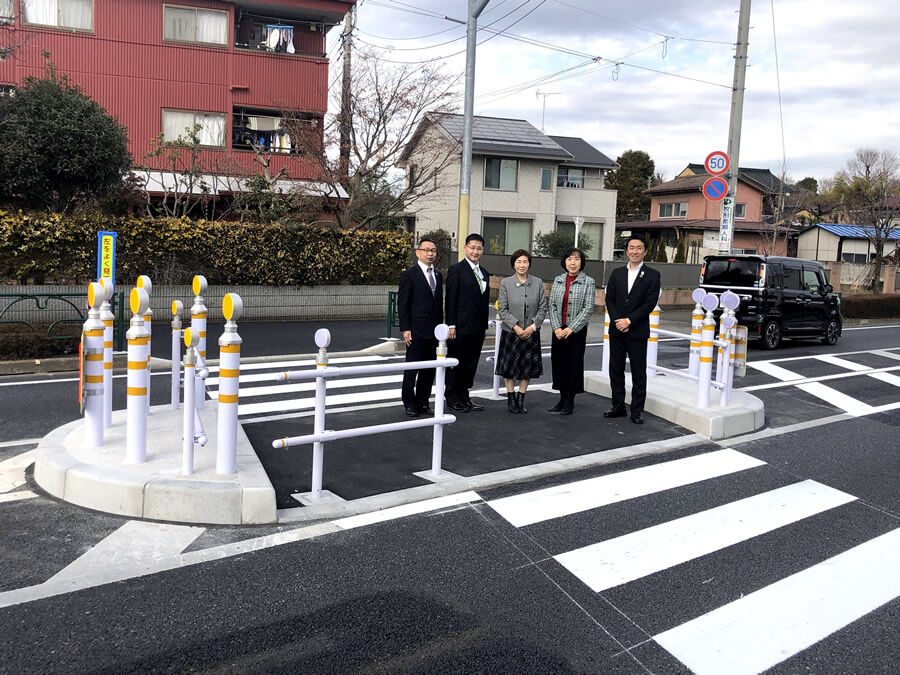 □待機所付きの横断歩道、視察しました。【下清戸】 : スズキタカシ