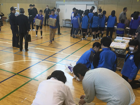 四中避難所運営訓練