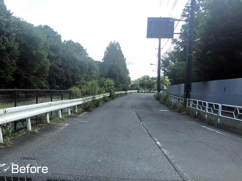 柳瀬川通りの除草