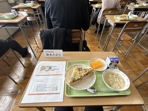 給食試食会にて