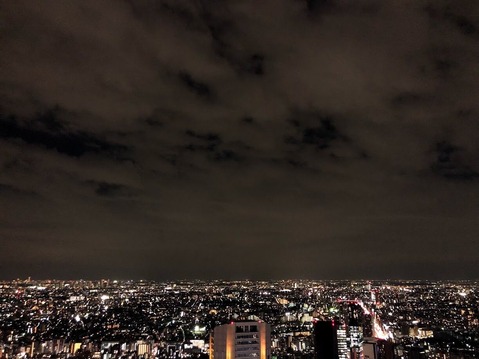 渋谷スクランブルスクエアからの夜景