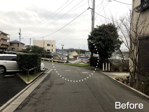 崖線にガードパイプを付けて頂きました。