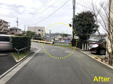 崖線にガードパイプを付けて頂きました。