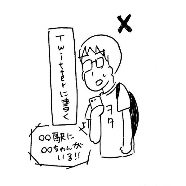 街でアイドルを見た時