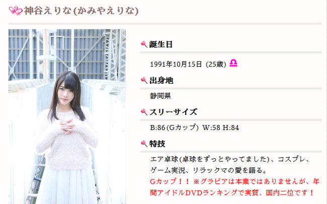 神谷えりな(かみやえりな)