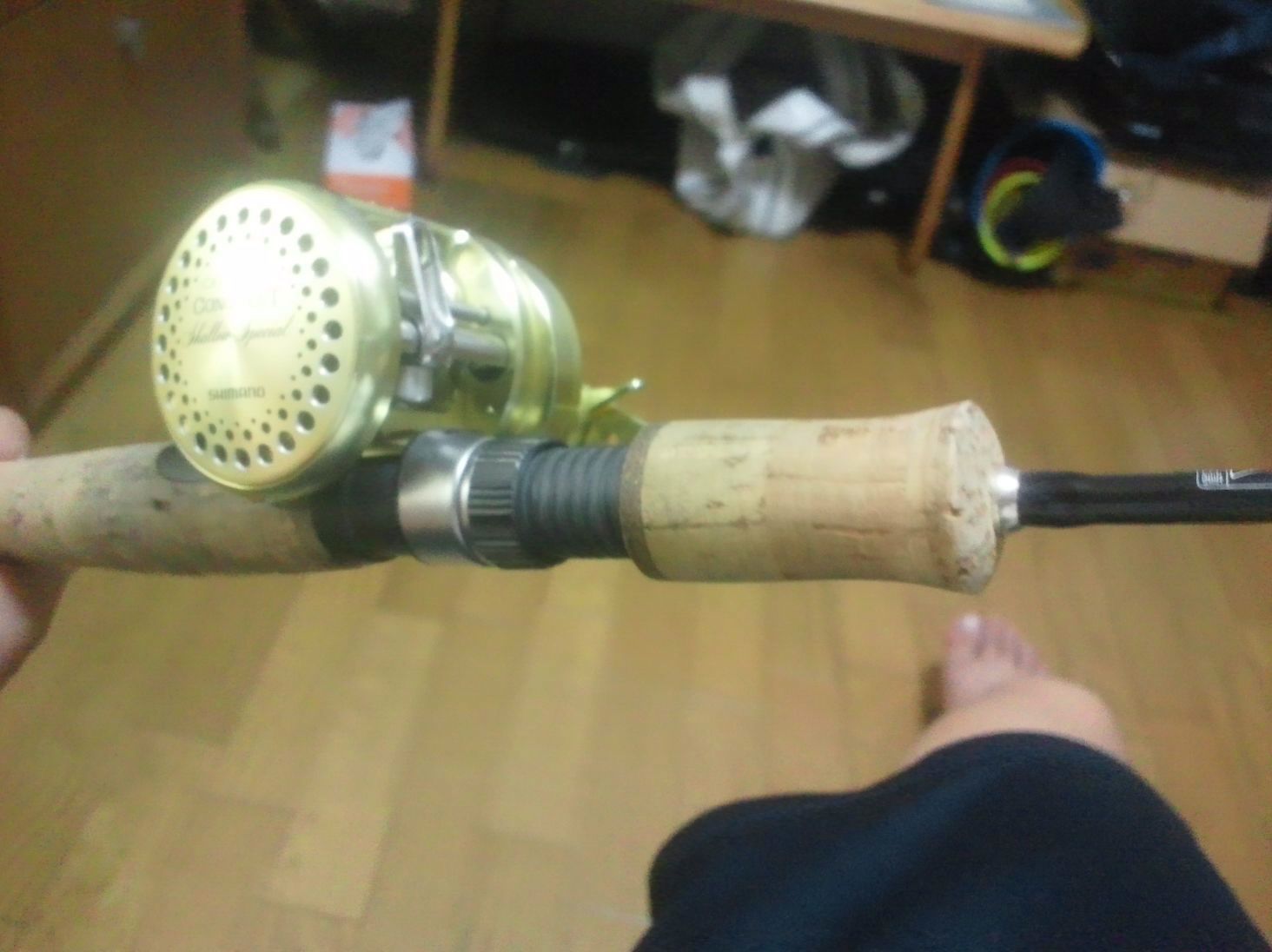 半分自作ロッド 笑 トラウトルアーフィッシング