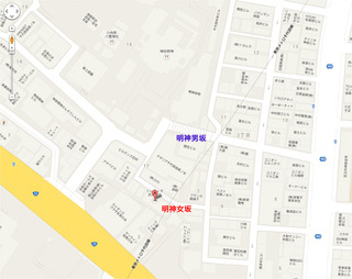 明神男坂/明神女坂の地図
