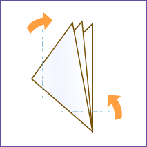 ポケットチーフ　スリーピークス　折り方３