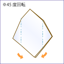 ポケットチーフ　トライアングル　折り方２