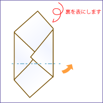 ポケットチーフ　トライアングル　折り方３