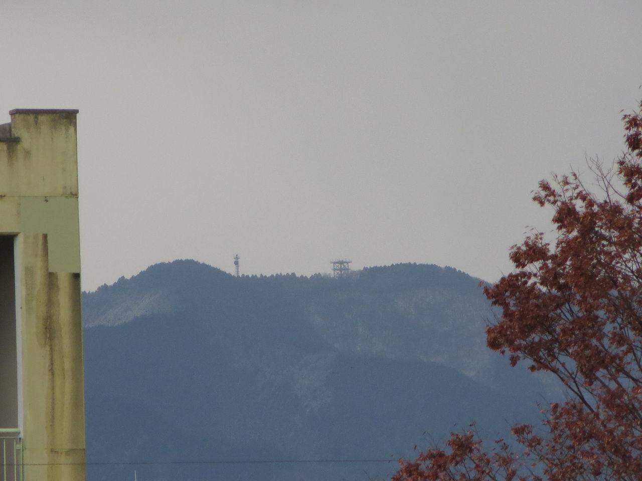 和泉山脈 初冠雪 堺 泉北 風景写真