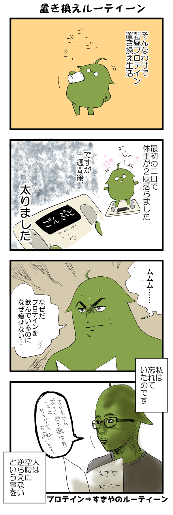 ダイエット回顧録 5 置き換えルーティーン 弱めんたるダイエット記録