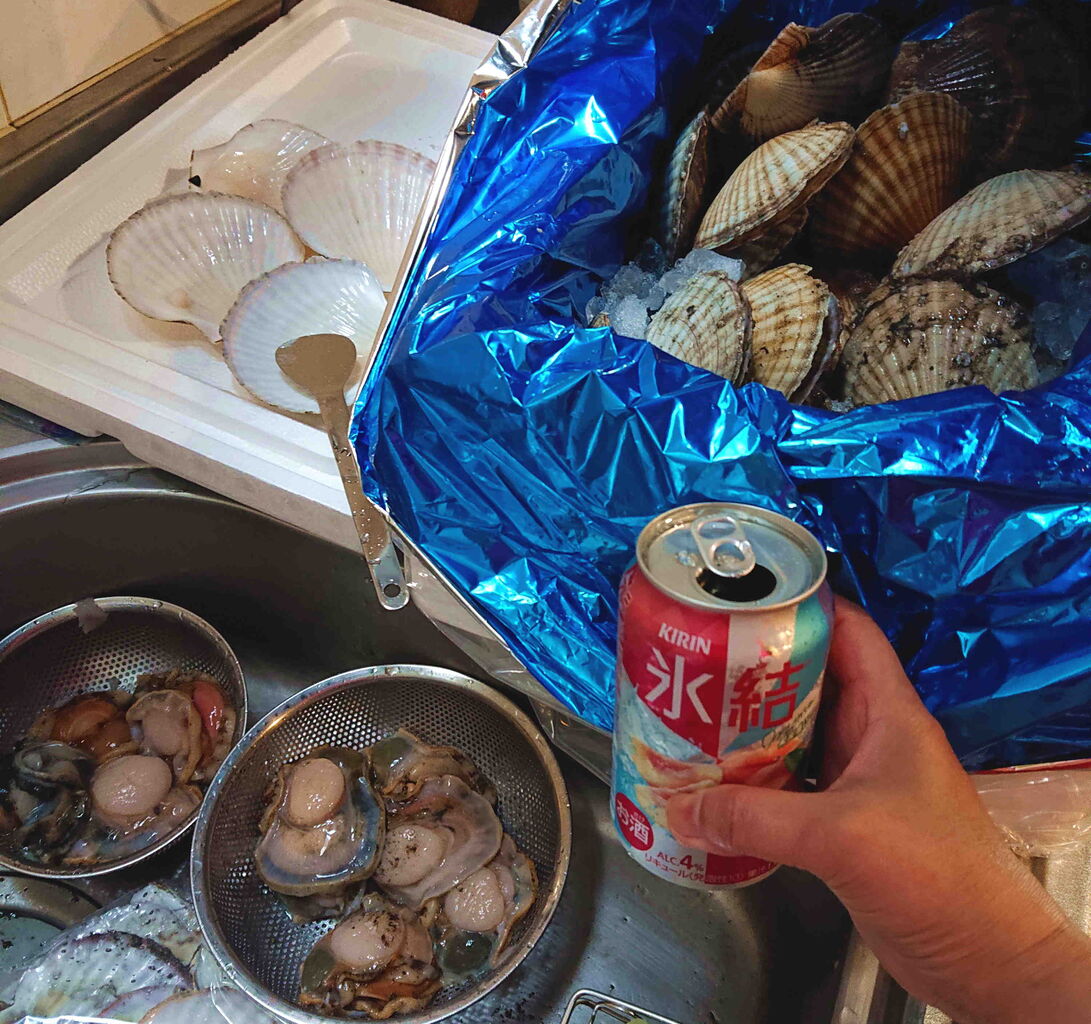 収穫したそのままだから旨い ホタテ貝たらふく 京都町家ぐらし