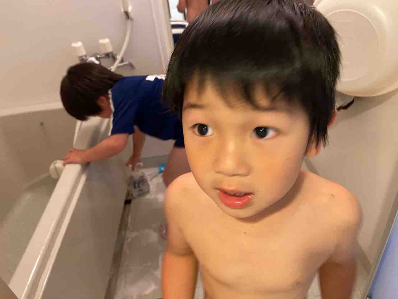 ショウ ハルお手伝い お風呂掃除 Tamanegirunnersのブログ