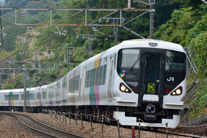 かいじ186号」「183号」 （中央本線／笹子－初狩） 2014年10月12日