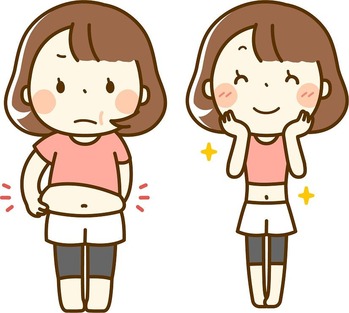 ダイエット成功イラスト