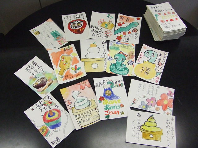 中学1年生から地域の高齢者へ 年賀状交流 ちょっと 寄り道