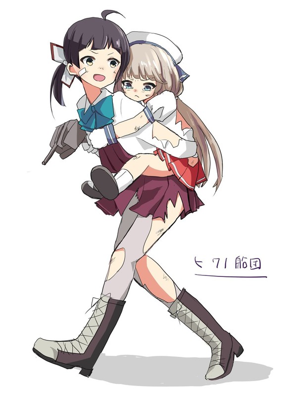 艦これ 御蔵をおんぶする藤波お姉ちゃん 他なごみネタ 艦これ速報 艦隊これくしょんまとめ