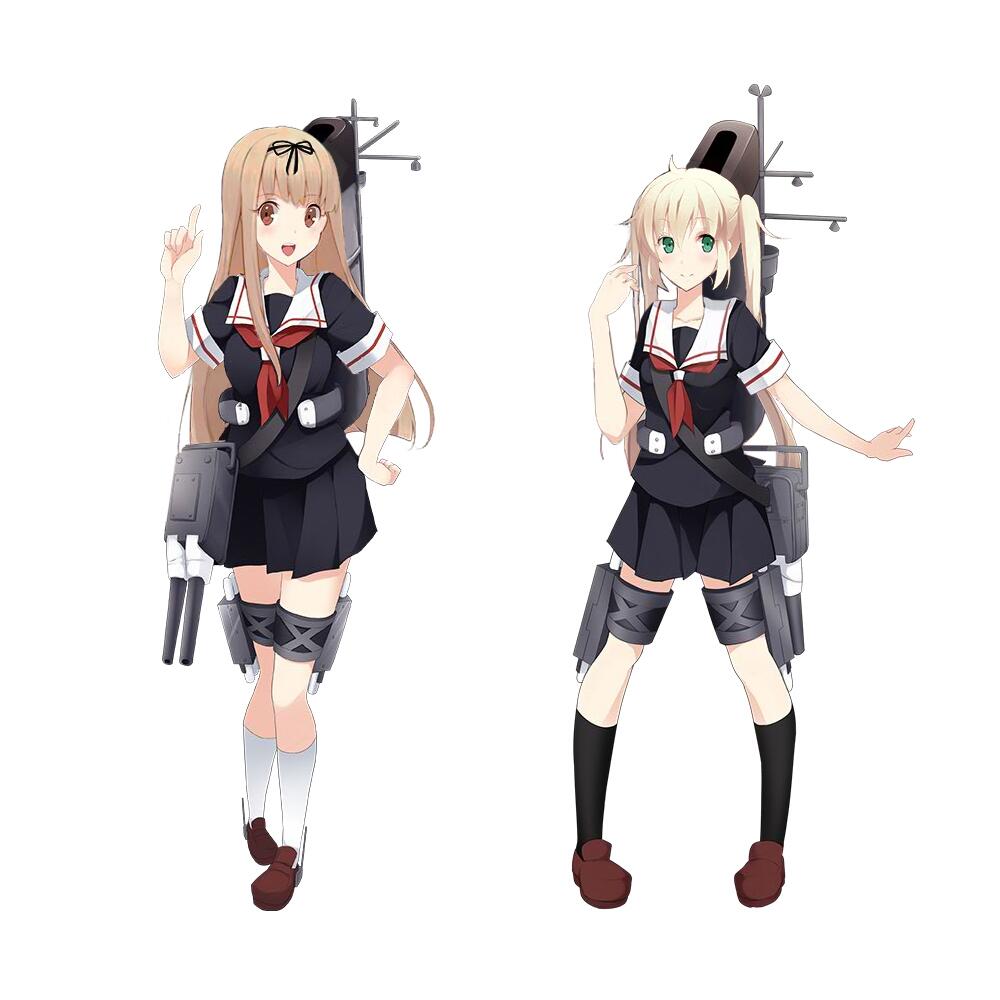 艦これ速報 艦隊これくしょんまとめ : 【艦これ】夕立と時雨 「みてみて提督さん、似合うっぽいー?」 他なごみネタ