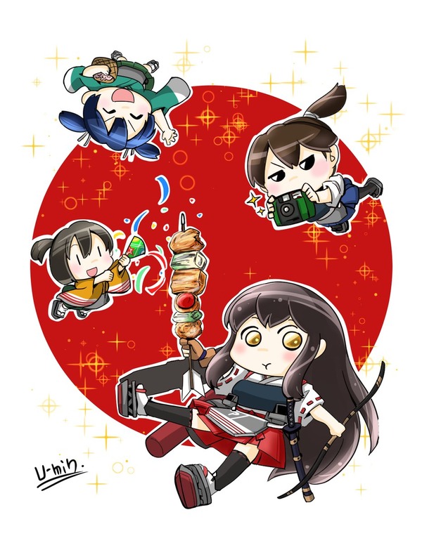 艦これ 赤城改二戊って普段よりいっぱい食べそう 他なごみネタ ガルパンプラス艦これラブライフ