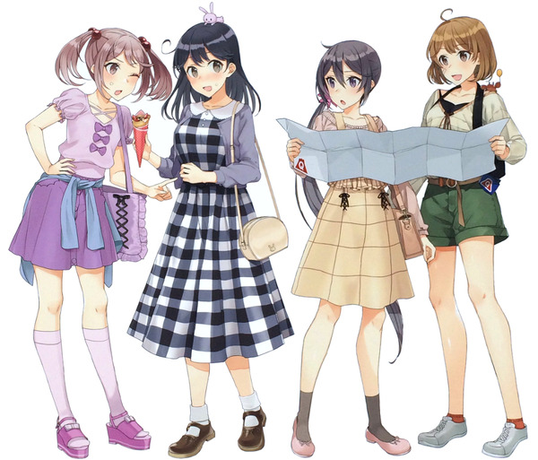 艦これ 7駆集合絵ってぼのの身長の低さを感じるから好き ガルパンプラス艦これラブライフ