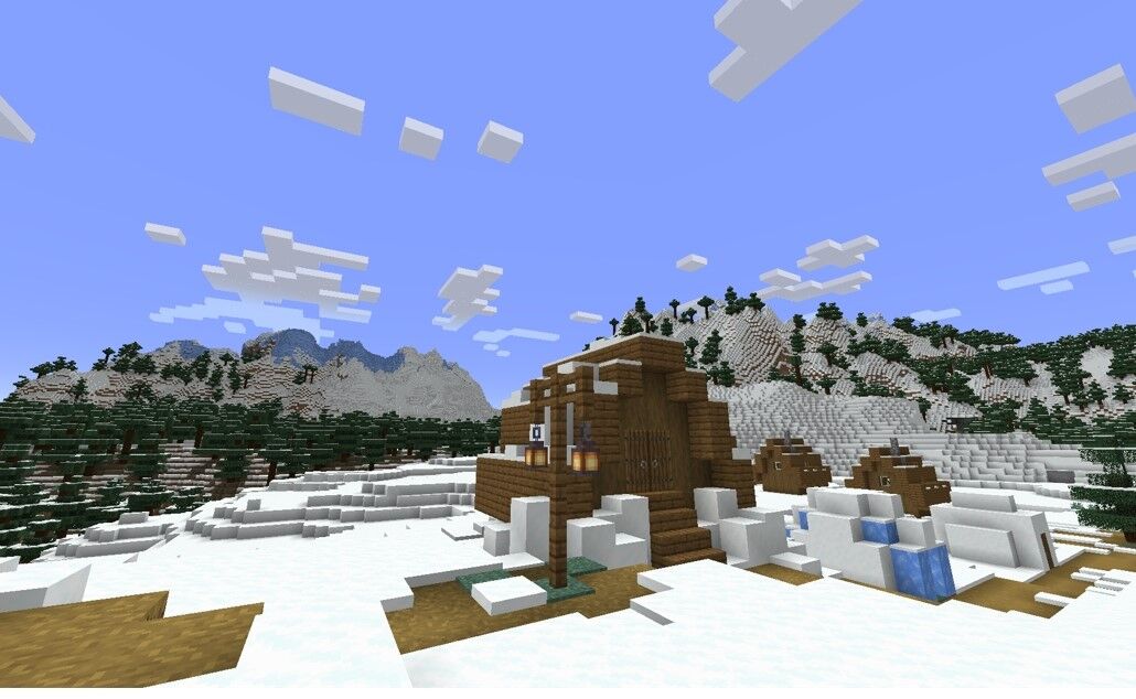 絶景の凍った山頂 この地で暮らすよ