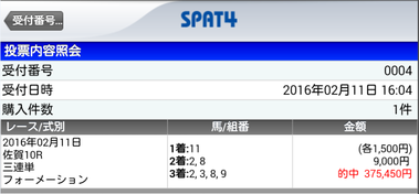 佐賀記念馬券