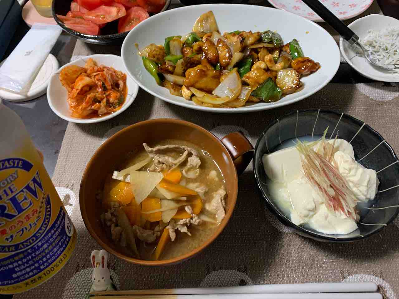 の 味噌汁 カシューナッツ