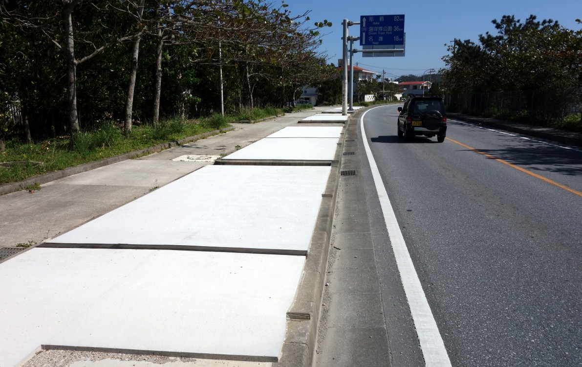 国道58号 歩道 自転車