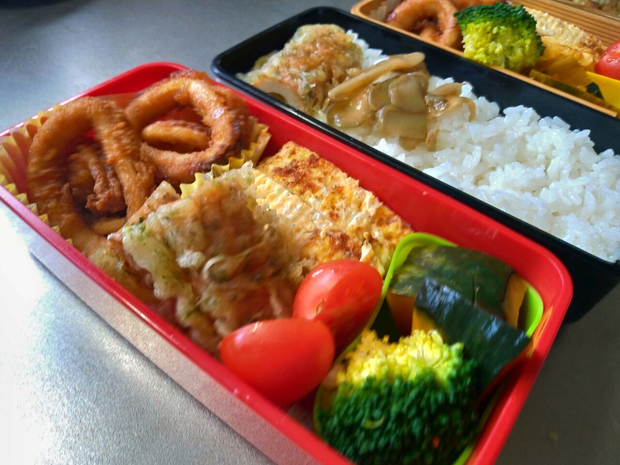 イカの竜田揚げ弁当 寒い たねちゃん弁当 日々精進 イカの竜田揚げ弁当 寒い たねちゃん弁当 日々精進