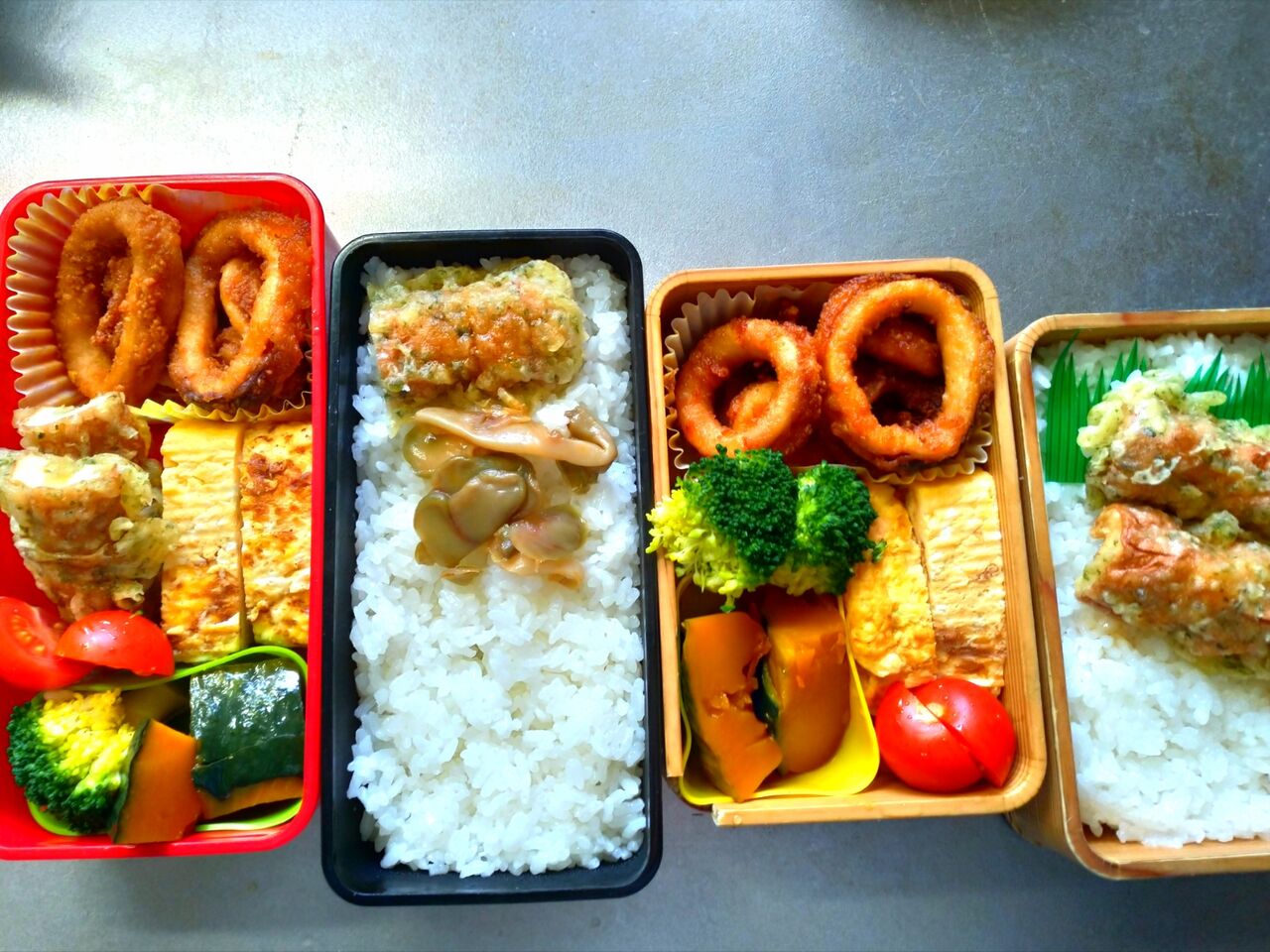イカの竜田揚げ弁当 寒い たねちゃん弁当 日々精進 イカの竜田揚げ弁当 寒い たねちゃん弁当 日々精進