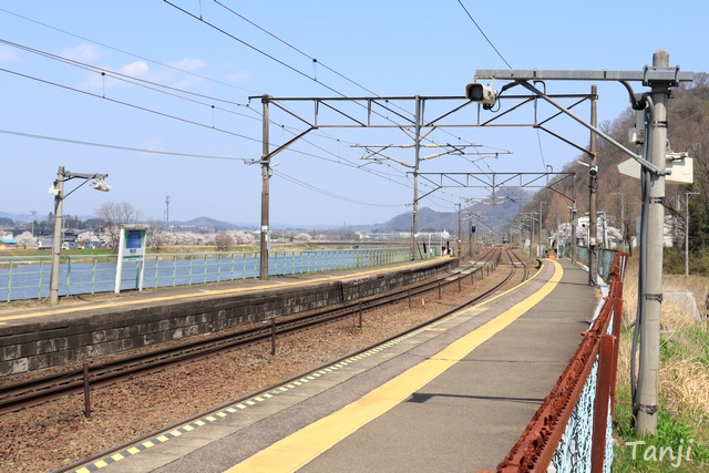 04 JR東北本線・東白石駅、蔵王連峰、宮城県白石市