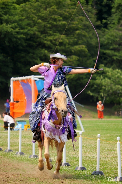 03　宮城県利府町スポーツ流鏑馬大会やぶさめ競技 Tanji