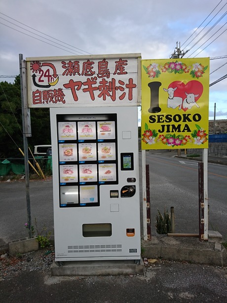 瀬底島ヤギの自販機