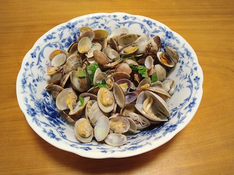貝の酒蒸し