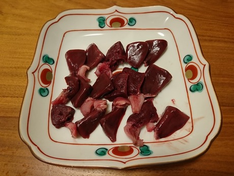 鰹心臓刺し