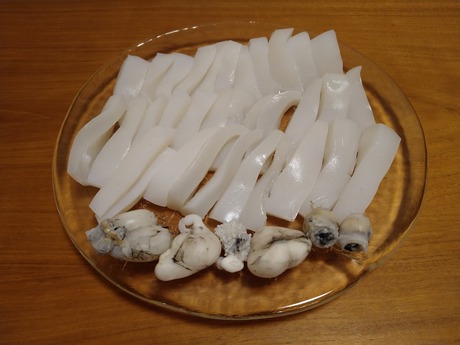 紋甲イカ刺身