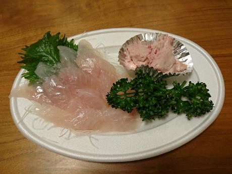 ウマズラハギ刺身