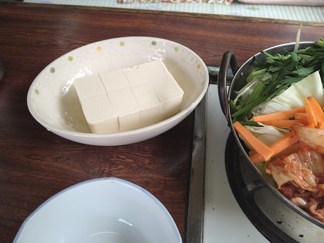 トッピングの豆腐