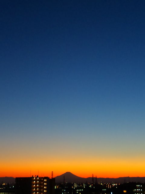 雲ひとつない夕焼け空 純にっき