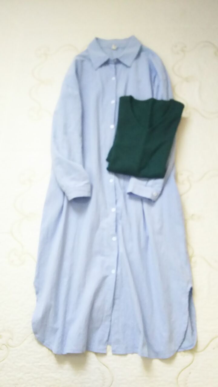 重ね着妄想 意外に冬も着た部屋着シャツワンピース 暮らしふわり 和と北欧でシンプルに