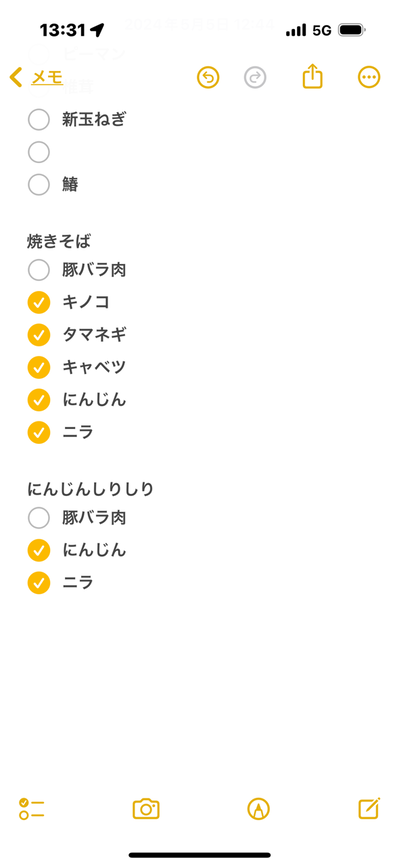 チェックリストの意味