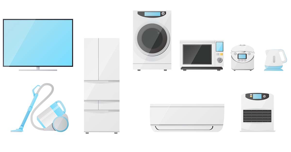 代表的な白物家電には