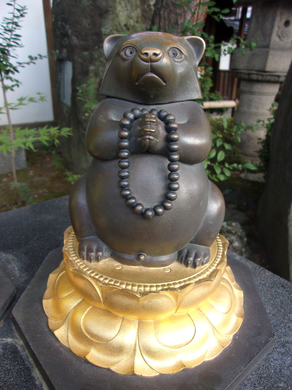 長野県長野市善光寺のむじな灯籠 白蓮坊のむじな地蔵 狸旅記録 たぬたび