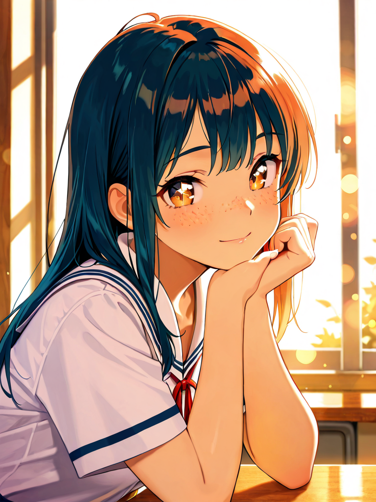 夕陽が似合う穏やかな笑顔だね