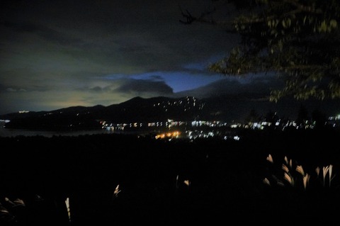 山中湖の夜景