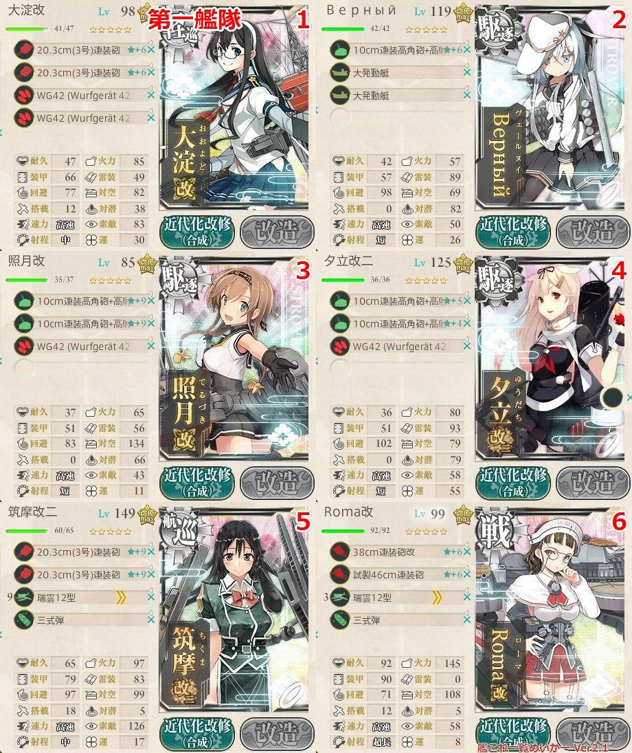 艦これ 6 4 中部北海域ピーコック島沖 攻略 周回編成 たーの艦これブログ
